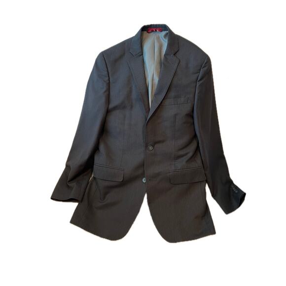 Alfani by Macy's Young Mans Wool Slim Fit Charcoal Gray Suit